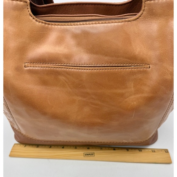 The Sak De Young Tote Bag Brown Leather Embossed Floral Shoulder Bag - Picture 7 of 10